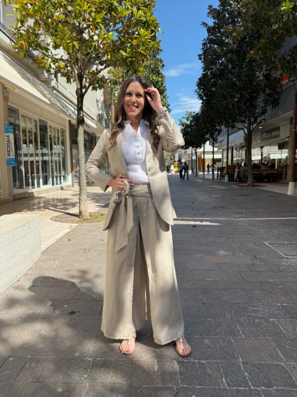 Giacca lino donna Sabbia