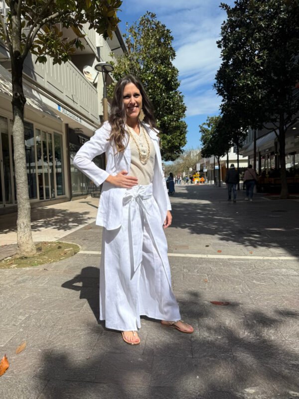 Giacca lino donna Bianca