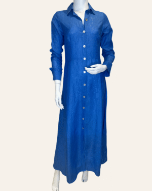 Chemisier lungo blu royal