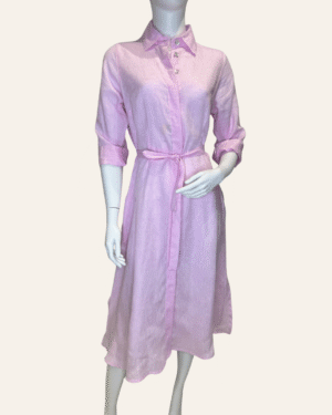 Abito chemisier midi rosa